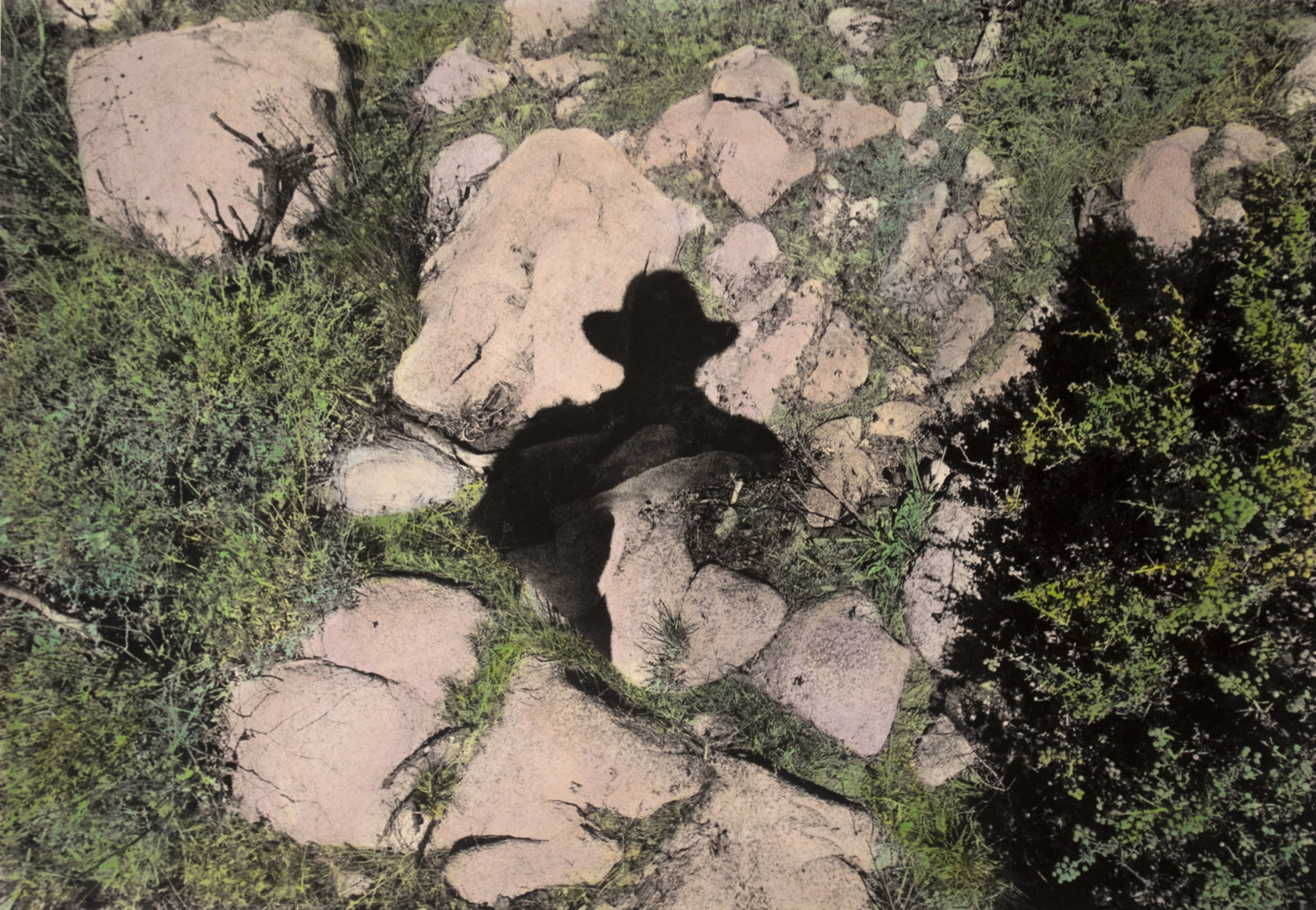 Brea Souders - Untitled (from Vistas), 2019 Unique archival pigment print with watercolor | Bruce Silverstein Gallery