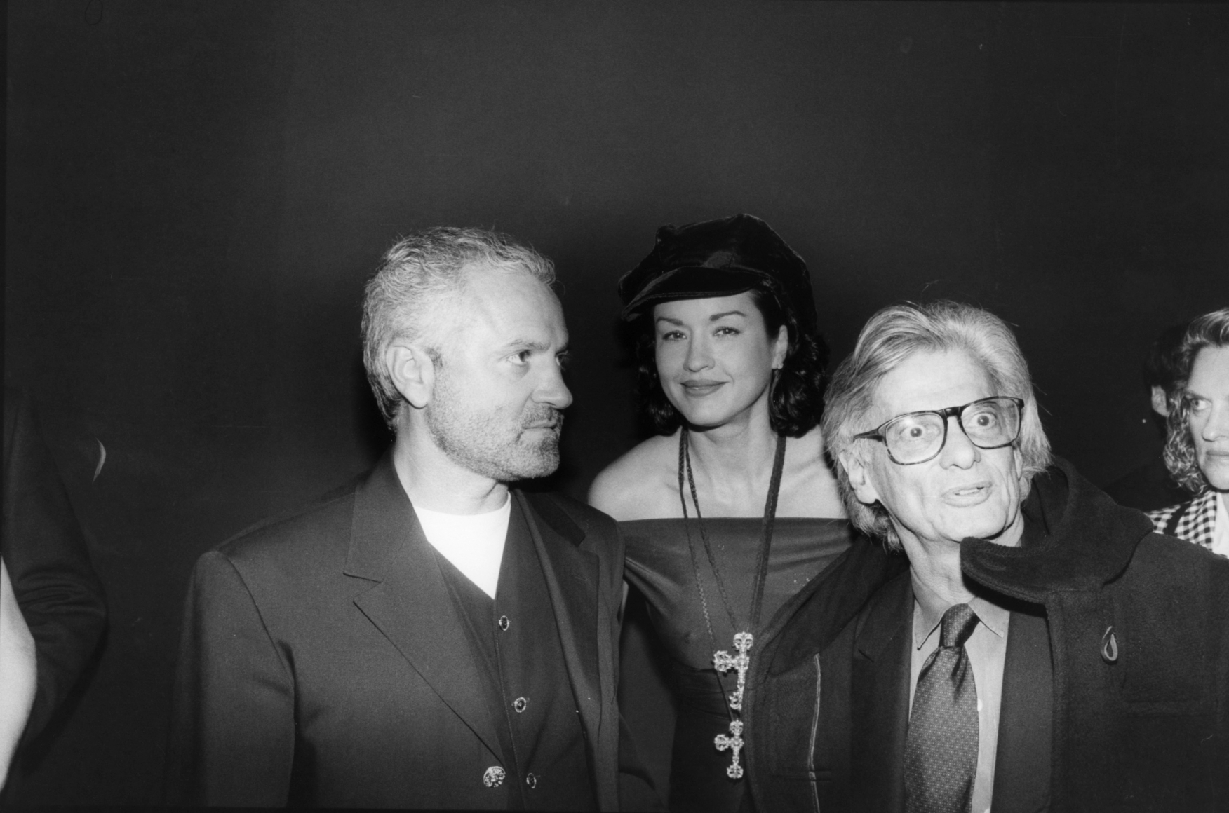 Bill Cunningham - Gianni Versace attending "Gianni Versace: Signatures" at FIT Museum, November 5, 1992 Gelatin silver print, printed c. 1992 ; Bruce Silverstein Gallery