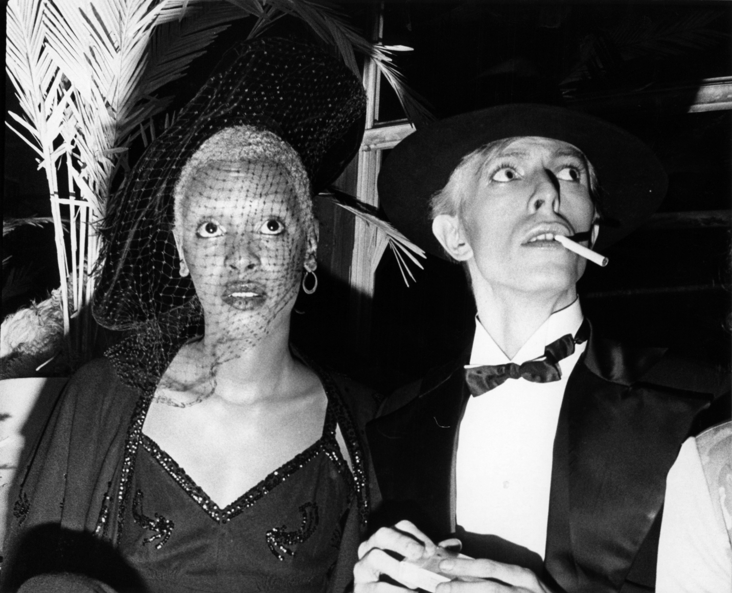 Bill Cunningham - Ava Cherry and David Bowie, Grammy Party, March 1, 1975 Gelatin silver print, printed c. 1975 ; Bruce Silverstein Gallery