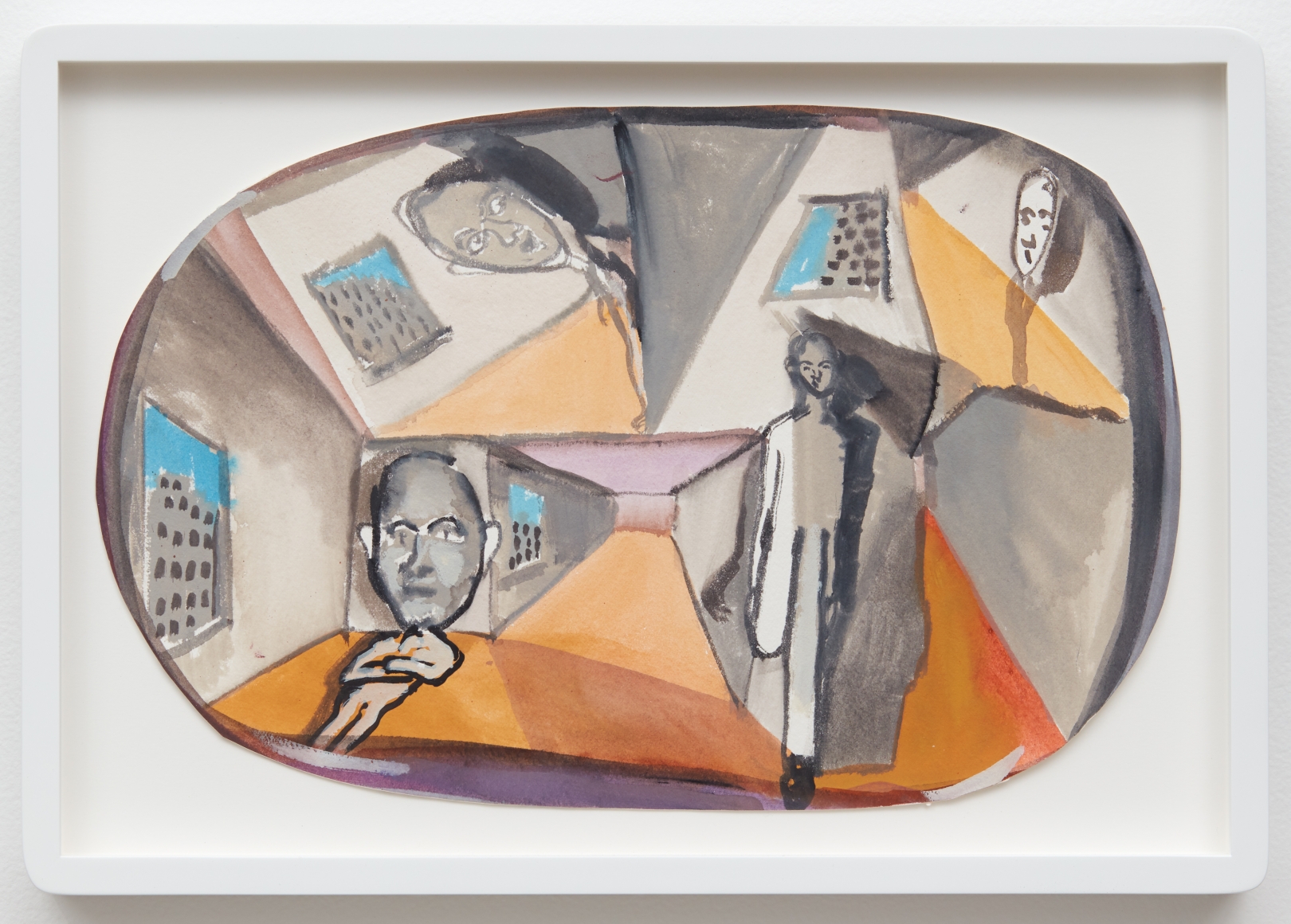 Tomasz Kowalski, Untitled, 2018. Watercolor on paper, 14 3/8 x 9 1/2 in, 36.6 x 24.1 cm (TKO18.013)