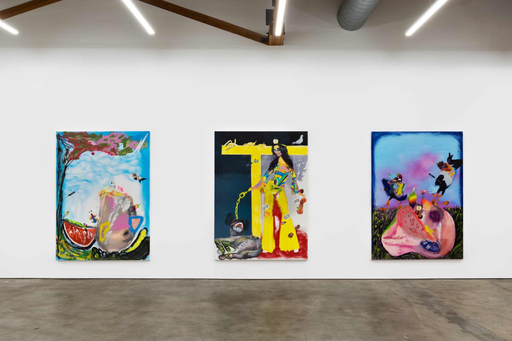 Installation View 7 of Alessandro Pessoli The Woodstock's Boy (November 9–December 21, 2019), Nino Mier Gallery, Los Angeles, CA