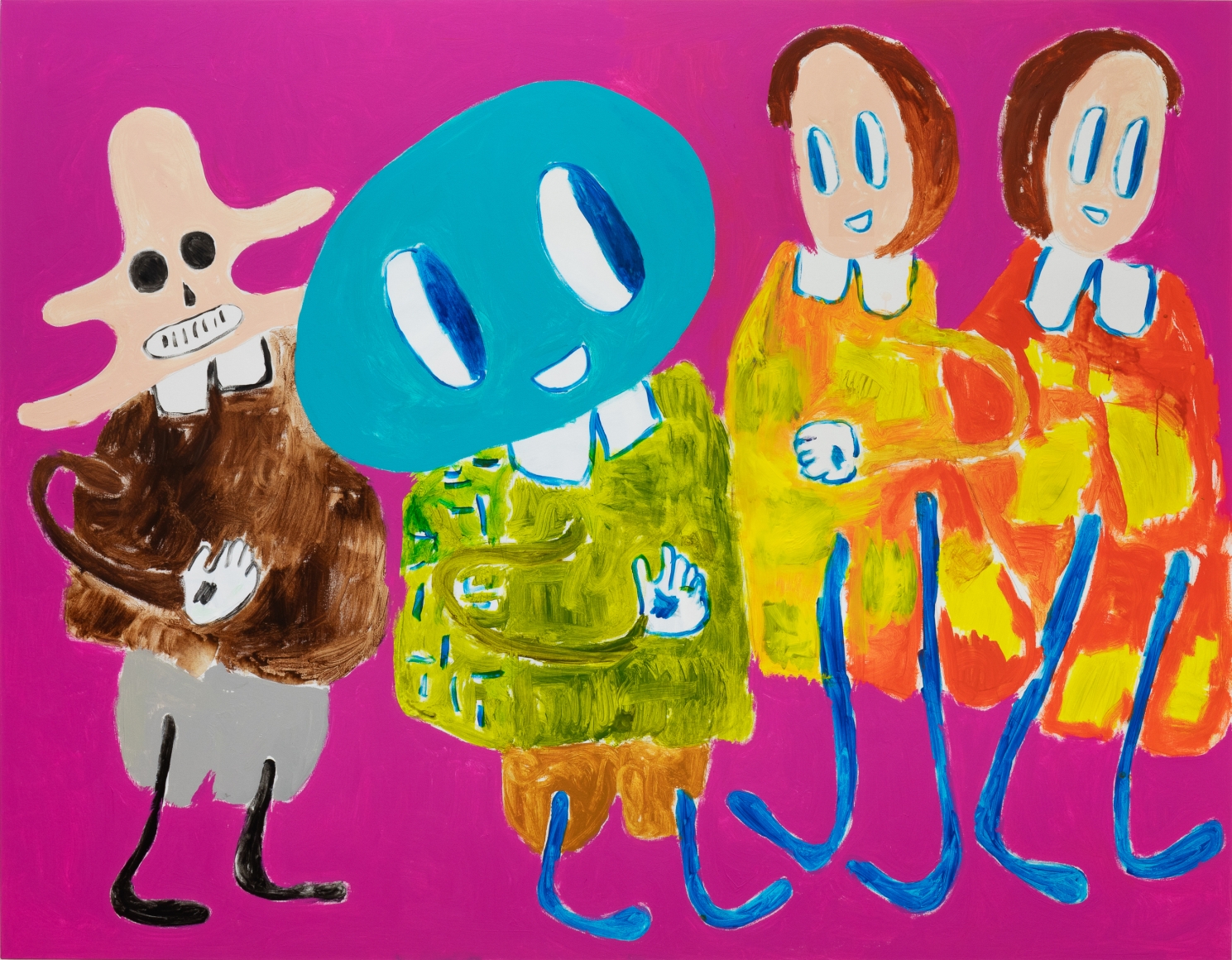 André Butzer, Untitled, 2019. Acrylic on canvas, 84 x 108 in, 213.4 x 274.3 cm (AB19.017)