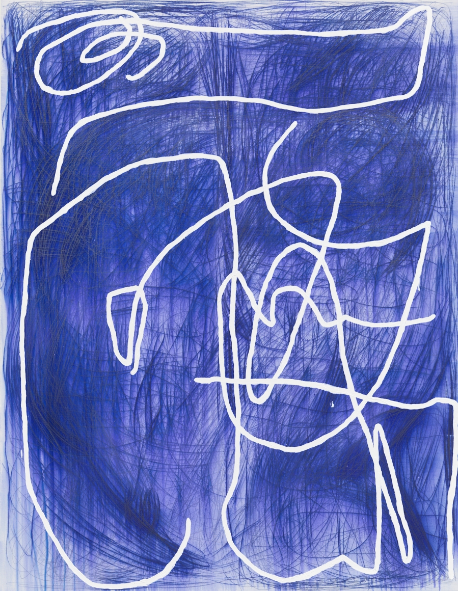 Jana Schröder, Spontacts DL19, 2015. Copying pencil and oil on canvas, 78.7 x 61 in, 200 x 155 cm (JSR15.017)