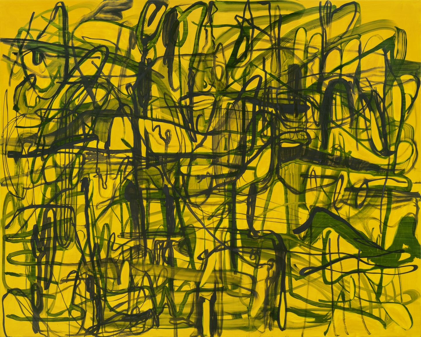 Jana Schröder, Kadlites VL2, 2019, Acrylic, graphite and lead on canvas, 94 1/2 x 118 1/8 in (240 x 300 cm), JSR19.025