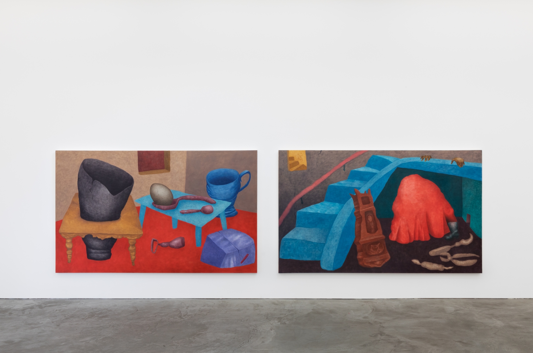 Installation View of "Stumted Developments" and "Sense Memory"