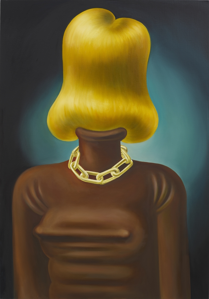 Louise Bonnet The Gold Chain, 2018 Oil on linen 64 x 56 in 162.6 x 142.2 cm (LB18.002)