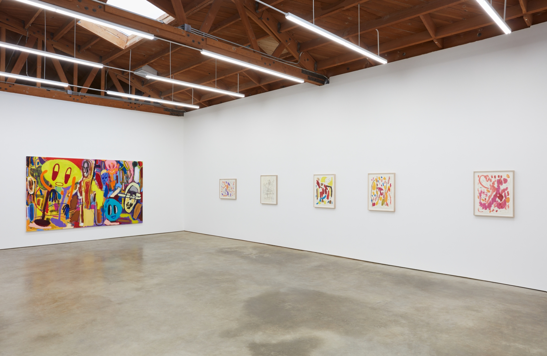 Installation View of "Verbotene Plätze," and series of Butzer Drawings