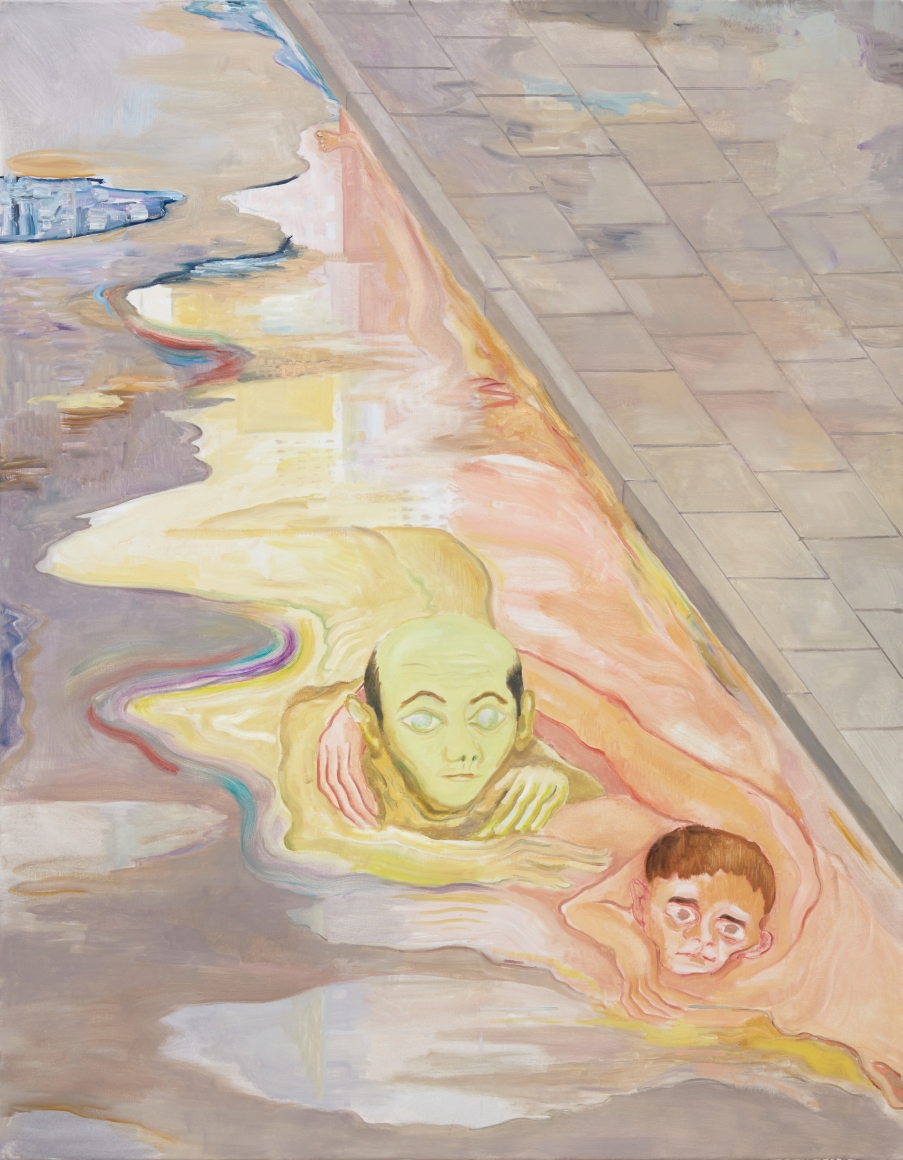 Tomasz Kowalski, In the Gutter, 2018. Oil on canvas, 70 7/8 x 55 1/8 x 1 5/8 in, 180 x 140 x 4 cm (TKO18.006)