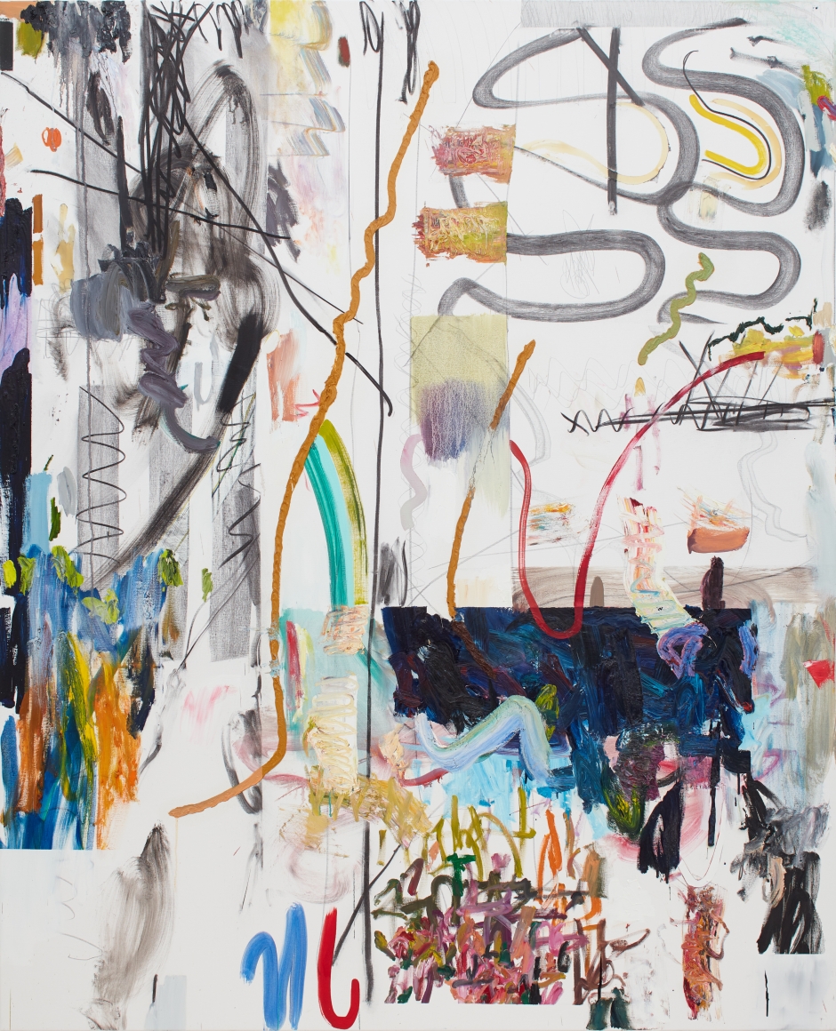 Andreas Breunig, Hi_LoRes No. 20, 2018. Oil, graphite, and charcoal on canvas, 82 5/8 x 66 7/8 in, 210 x 170 cm (ABR18.003)