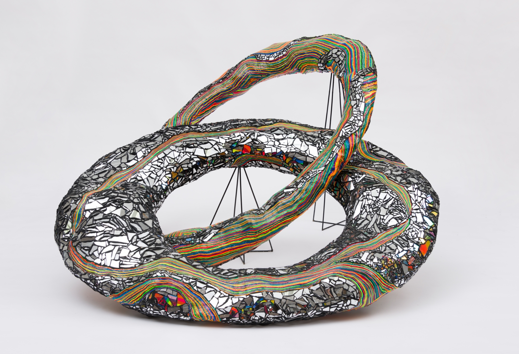 Night Pieces, The Dopplegänger, 2013-2018. mirror, plaster, steel, and acrylic paint installation, dimension variable: 44 x 68 x 78 inches
