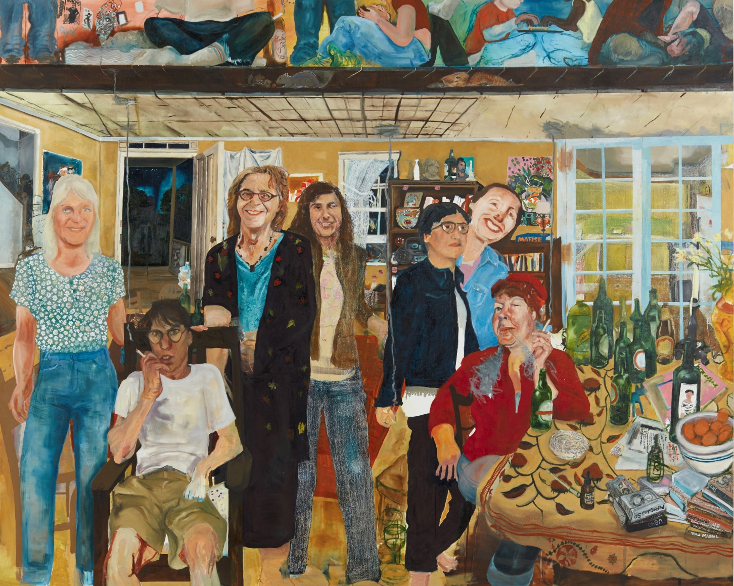 Celeste Dupuy-Spencer Dutchess County Border (Matriarchs of the 90's Line), 2018 Oil on linen 96 x 120 in 243.8 x 304.8 cm (CDS18.037)