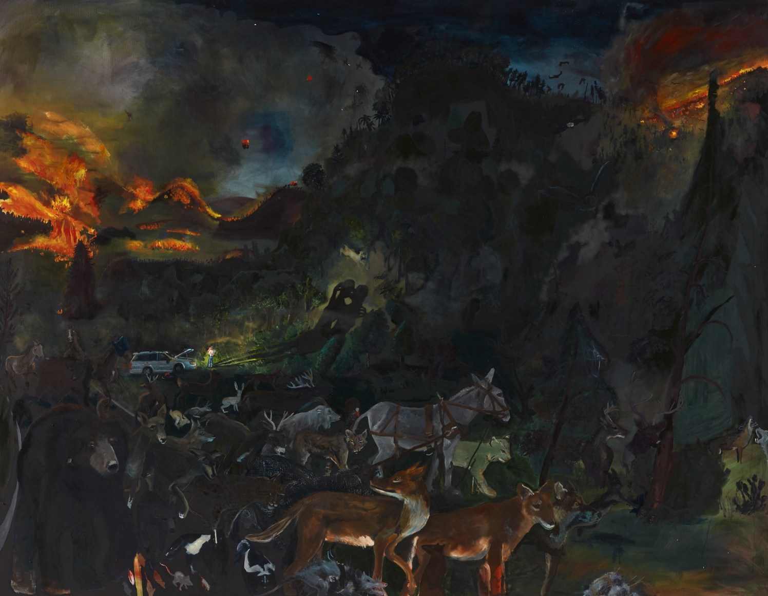 Celeste Dupuy-Spencer Don't Lose Your Lover, 2018 Oil on linen 84 x 108 in 213.4 x 274.3 cm (CDS18.034)
