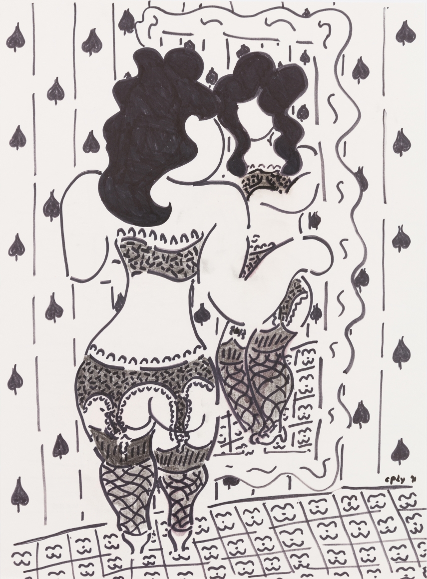 William N. Copley, Untitled, 1991 Ink on paper, 24 x 18 1/8 in, 61 x 46 cm (WC20.031)