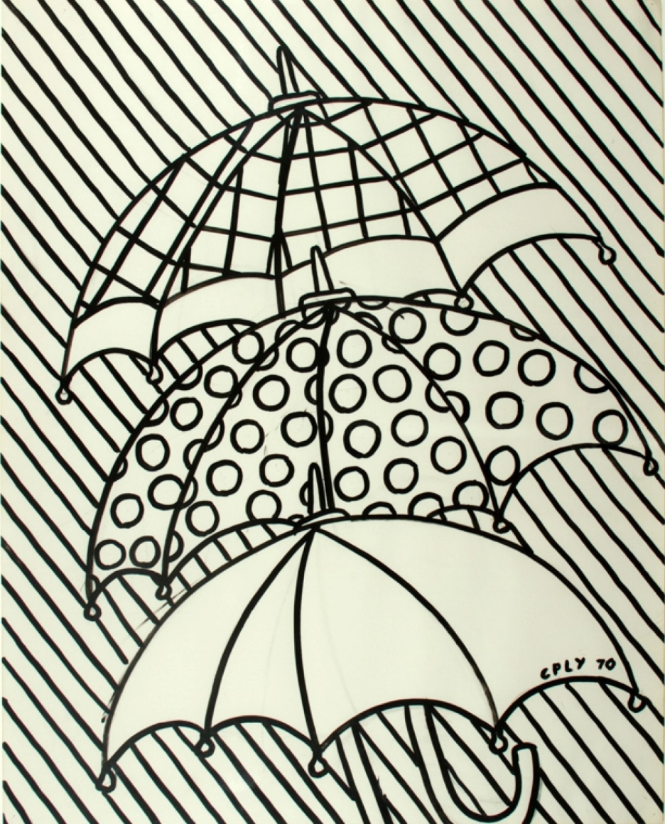 William N. Copley, Untitled, 1970. Charcoal on paper, 29 x 23 in, 73.7 x 58.4 cm (WC20.016)