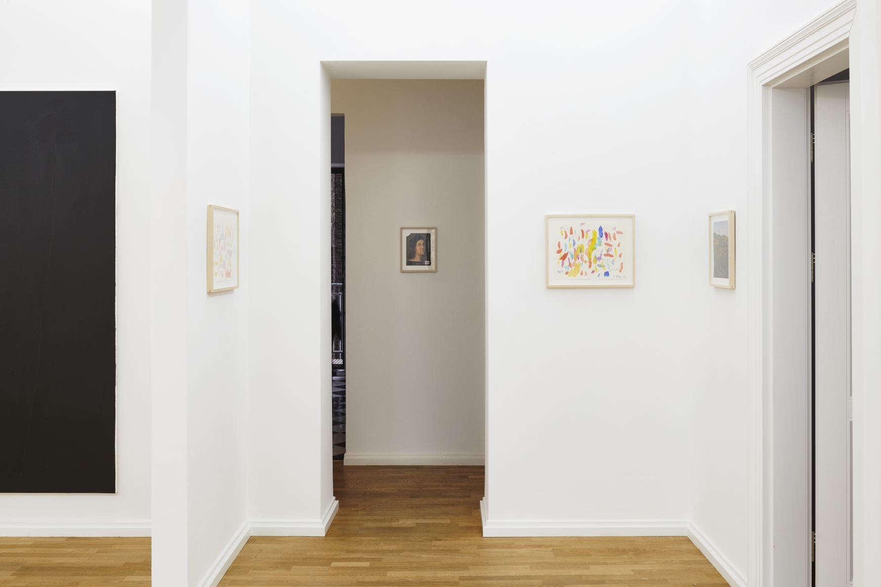 Installation View of 5 Multicolored Untitled Drawings from Butzer's Salon Nino Mier Exhibition (2018)