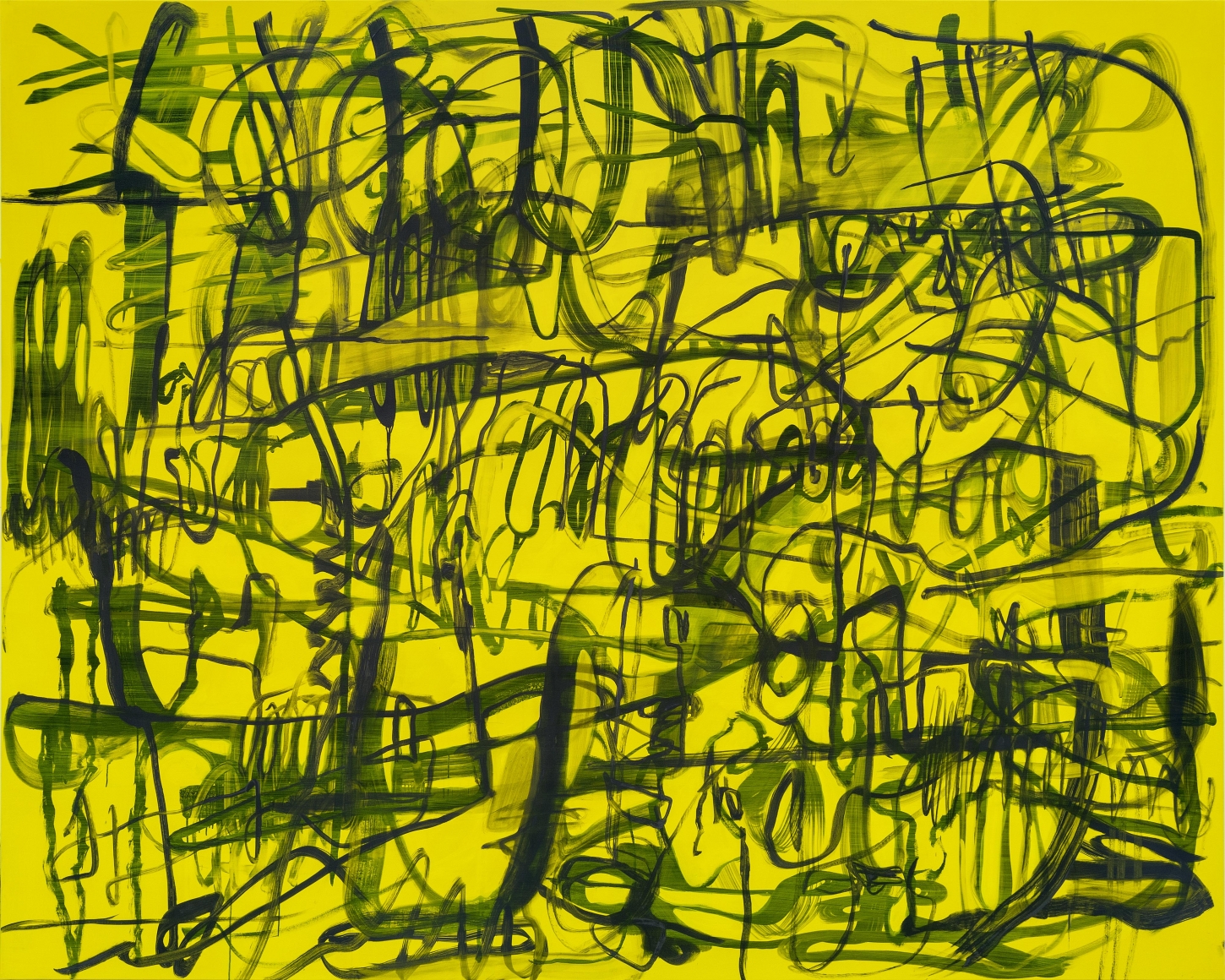 Jana Schröder, Kadlites VL1, 2019, Acrylic, graphite and lead on canvas, 94 1/2 x 118 1/8 in (240 x 300 cm), JSR19.024