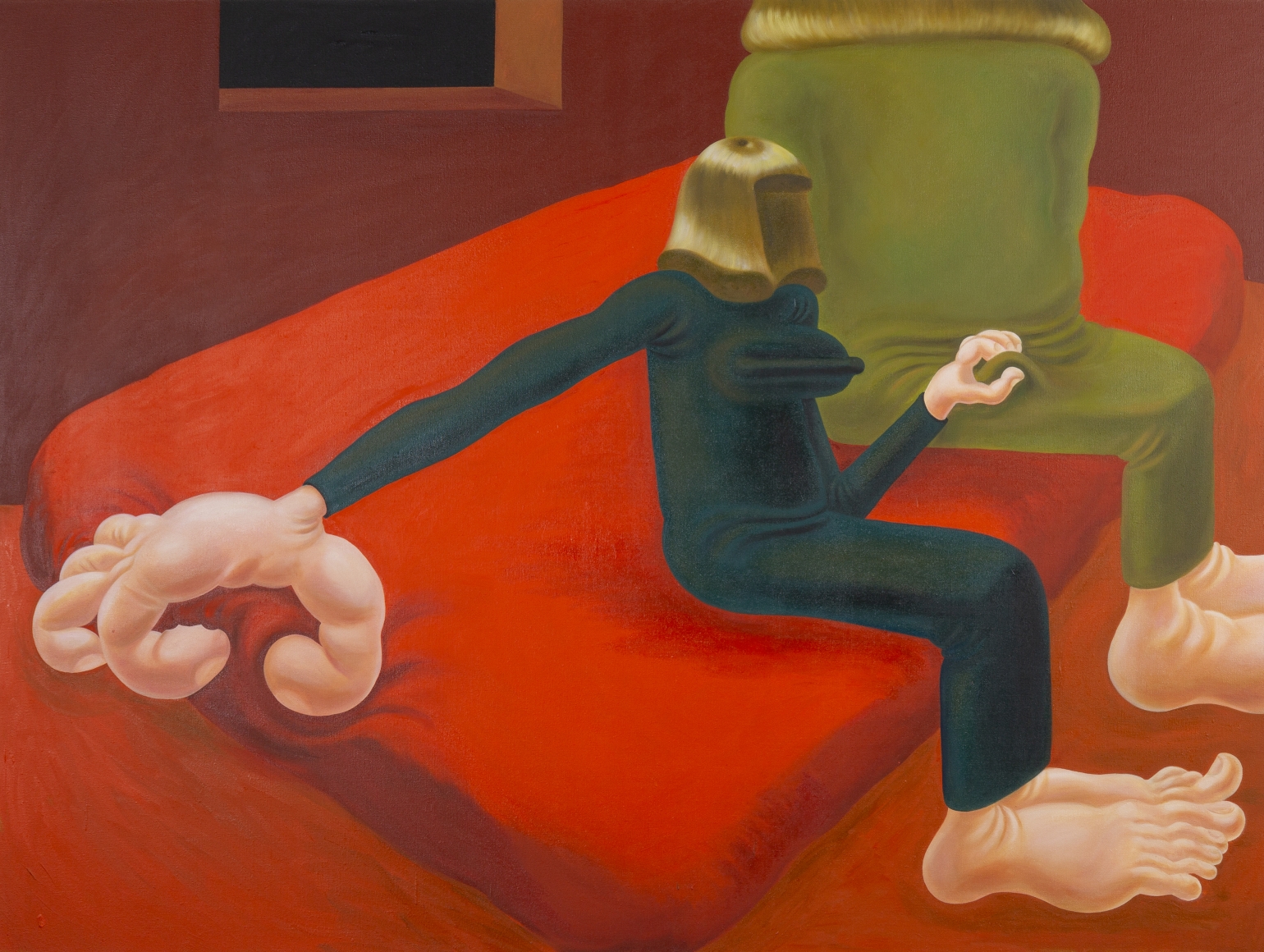 Louise Bonnet Red Bed , 2019 Oil on linen 72 x 96 in 182.9 x 243.8 cm (LB19.007)