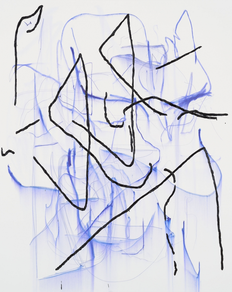 Jana Schröder Spontacts, GO 9, 2017. Copying pencil and oil on canvas, 78.7 x 63 in, 200 x 160 cm (JSR17.004)