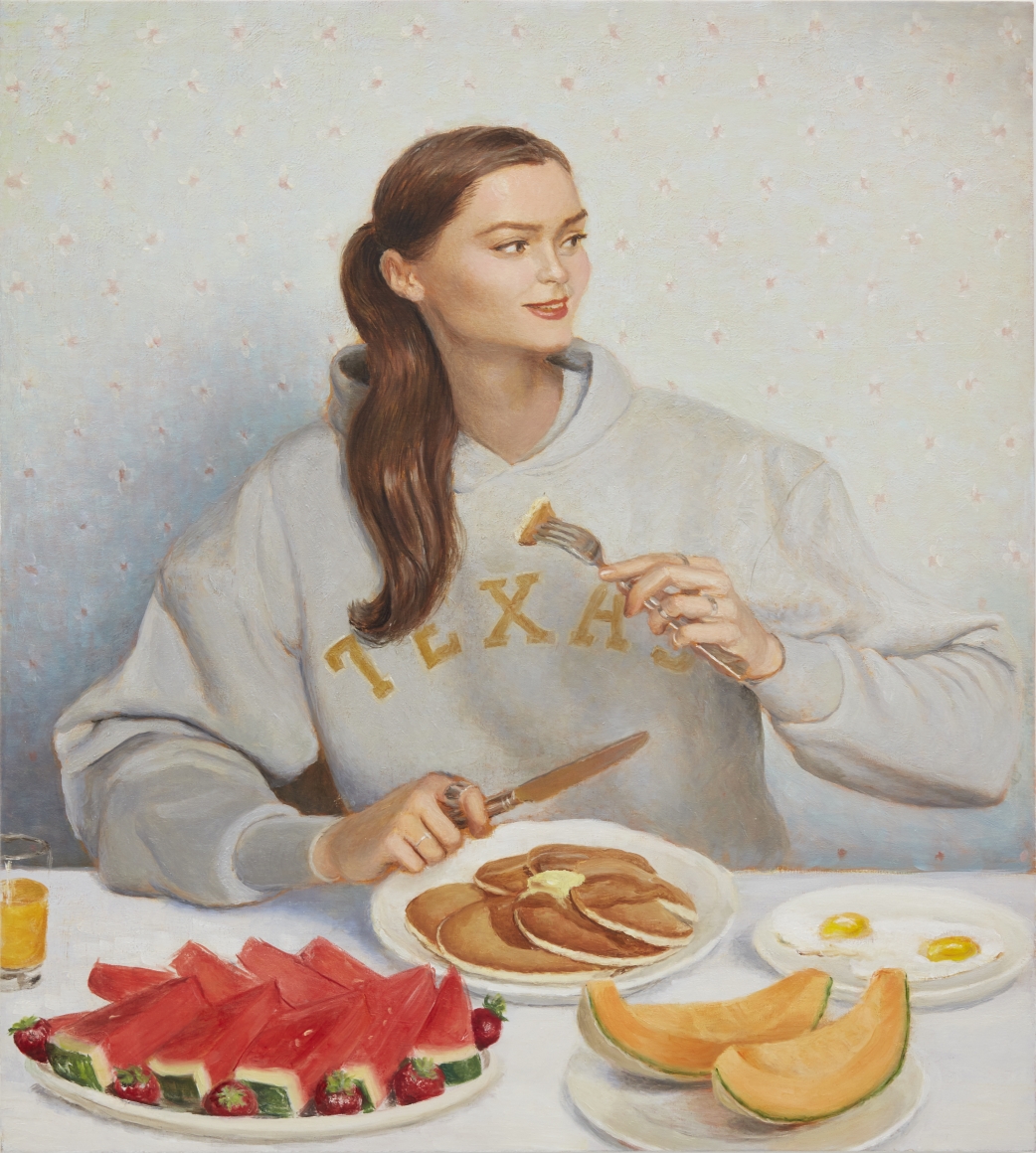 Jansson Stegner Breakfast on the Road, 2017 Oil on canvas 30 x 24 in 76.2 x 61 cm (JAS17.008)