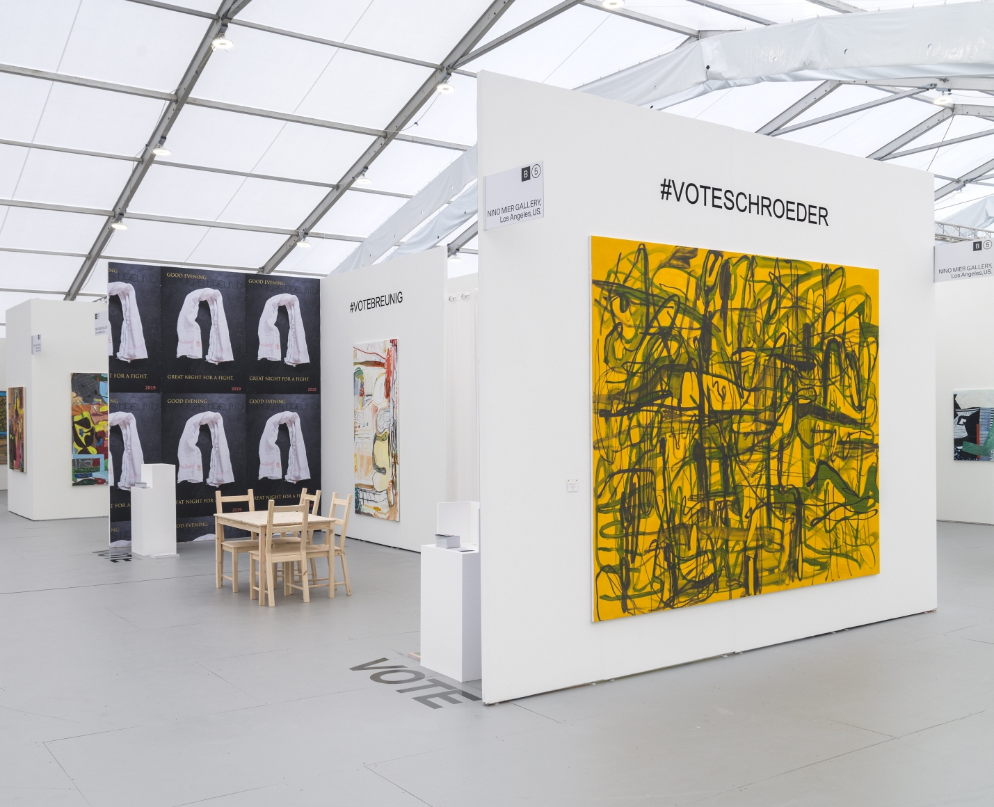 UNTITLED, ART, Miami Beach 2019, Installation view; Schroeder angled view