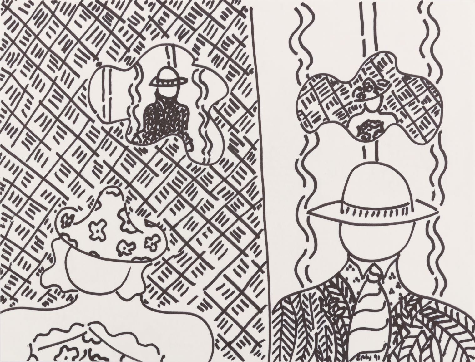 William N. Copley, Untitled, 1991. Ink on paper, 18 x 23 5/8 in, 45.7 x 60 cm (WC20.033)