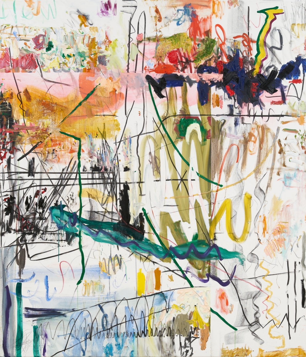 Andreas Breunig, Hi_LoRes No. 15, 2017. Oil, graphite and charcoal on canvas, 82 5/8 x 70 7/8 in, 210 x 180 cm (ABR17.003)