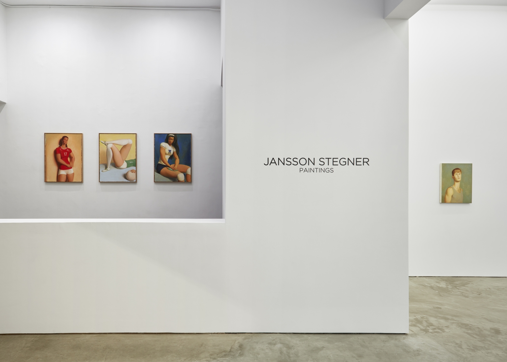 Installation view of Jansson Stegner: New Paintings (January 20-March 3, 2018) at Nino Mier Gallery, Los Angeles