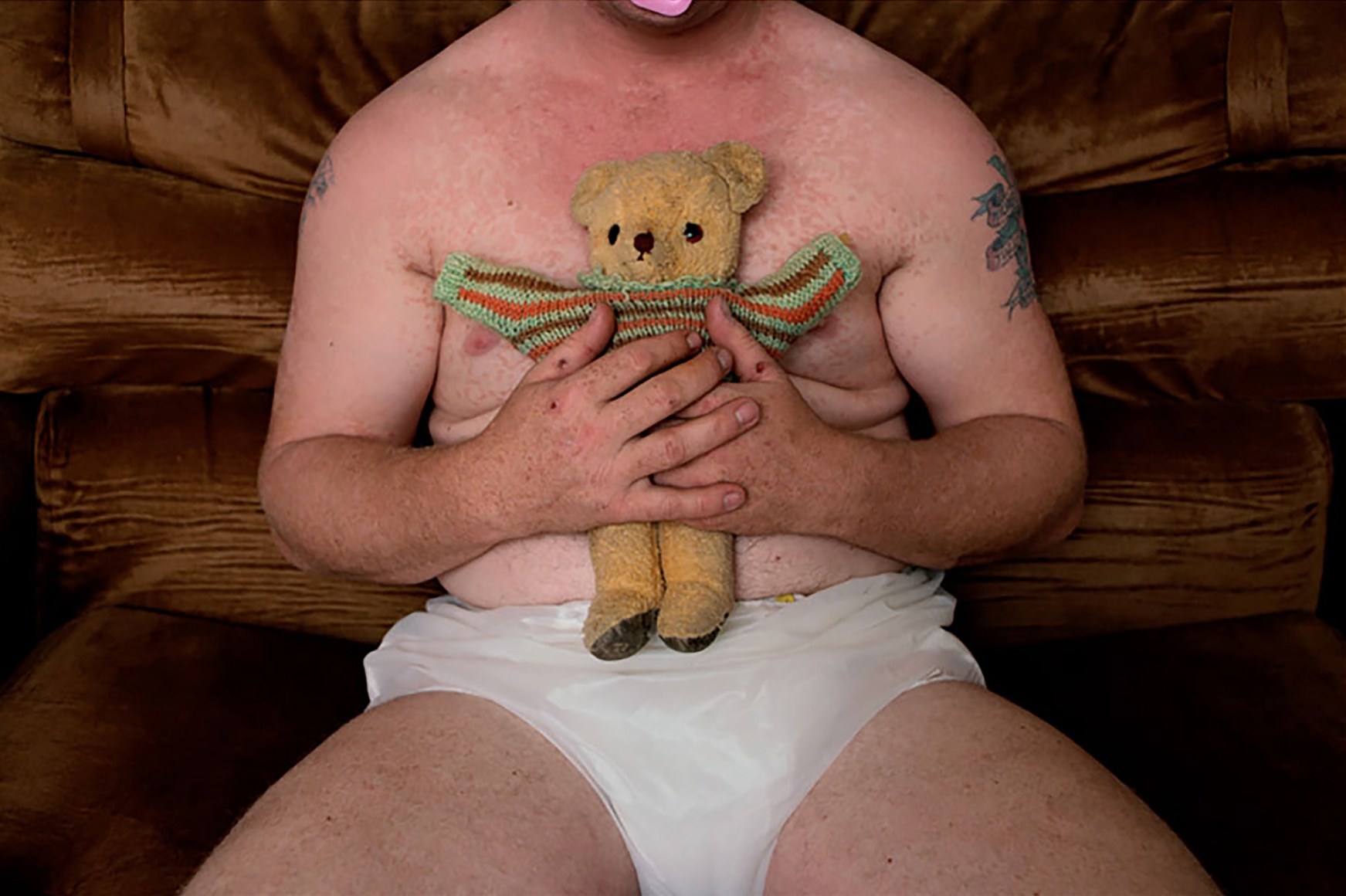 Polly Borland Darren at home, 1994-1999 Archival pigment print 26.6 x 40 in 67.6 x 101.6 cm Edition of 3 plus 2 AP (POB99.013)