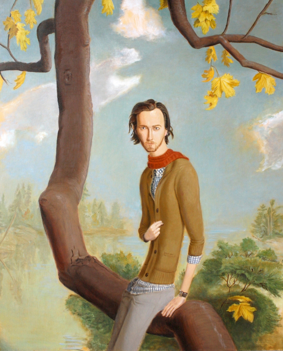 Jansson Stegner The Nature Lover, 2012 Oil on linen 52 x 46 in 132.1 x 116.8 cm (JAS12.001)