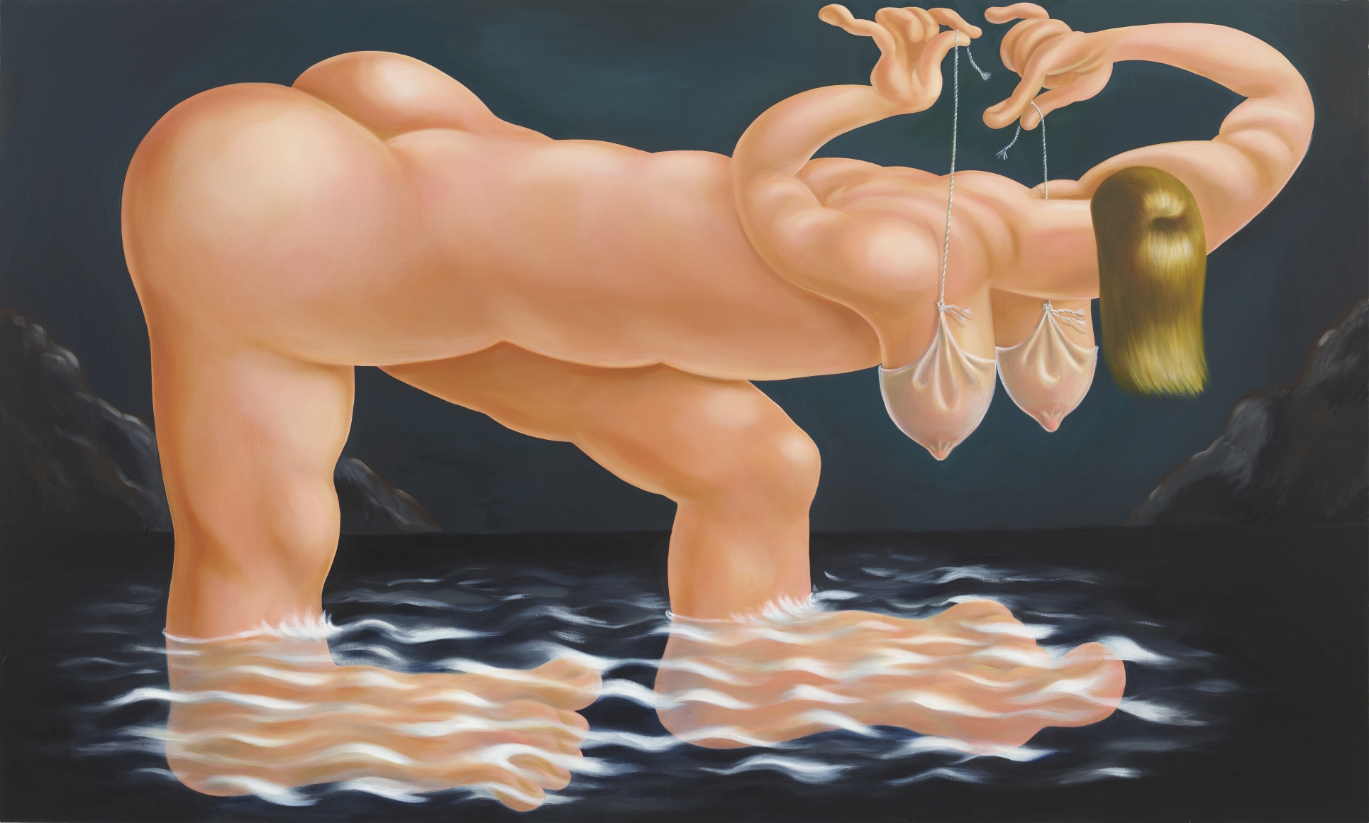 Louise Bonnet The Cyclops, 2018 Oil on linen 72 x 120 in 182.9 x 304.8 cm (LB18.005)
