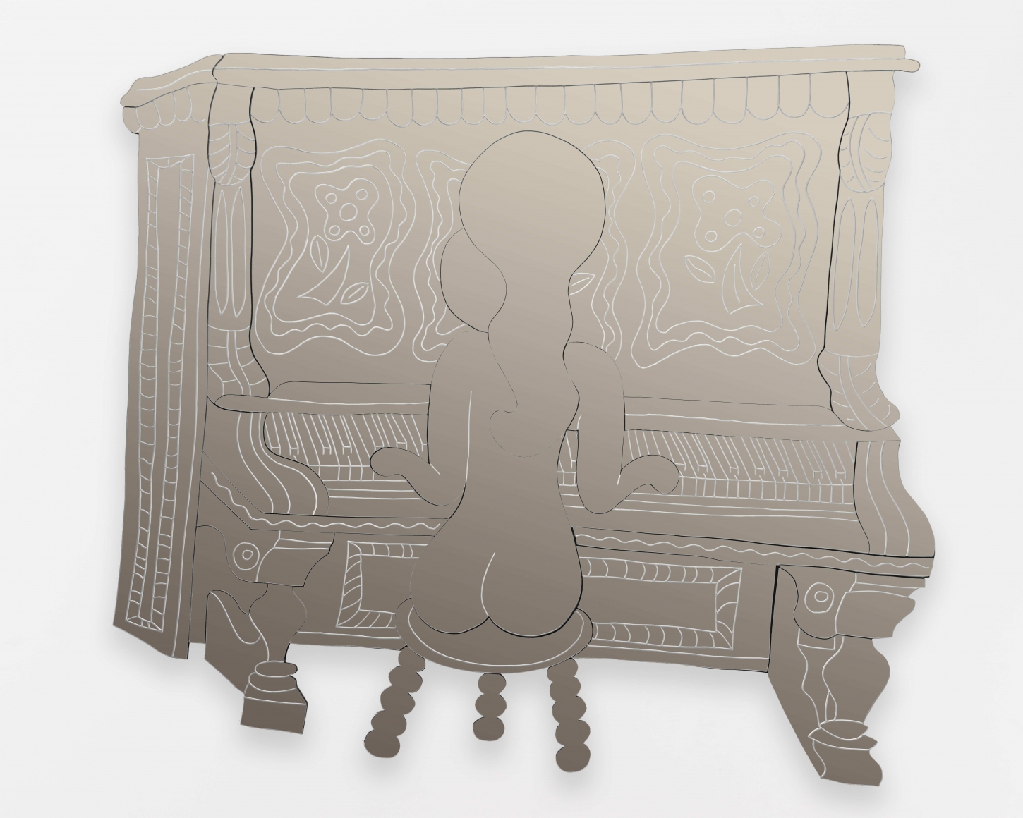 William N. Copley, Sonata, 1977-2012. Mirrored acrylic, 65 x 71 x 2 in, 165.1 x 180.3 x 5.1 cm, Edition of 6, 2 APs (WC20.006)
