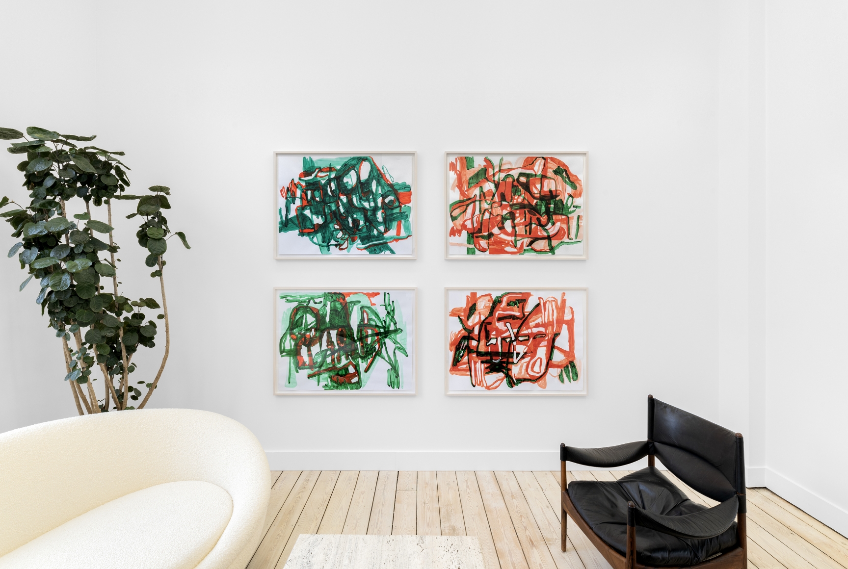 Installation view of Jana Schröder, Mother (March 11-April 10, 2021), Nino Mier Gallery Brussels, Belgium