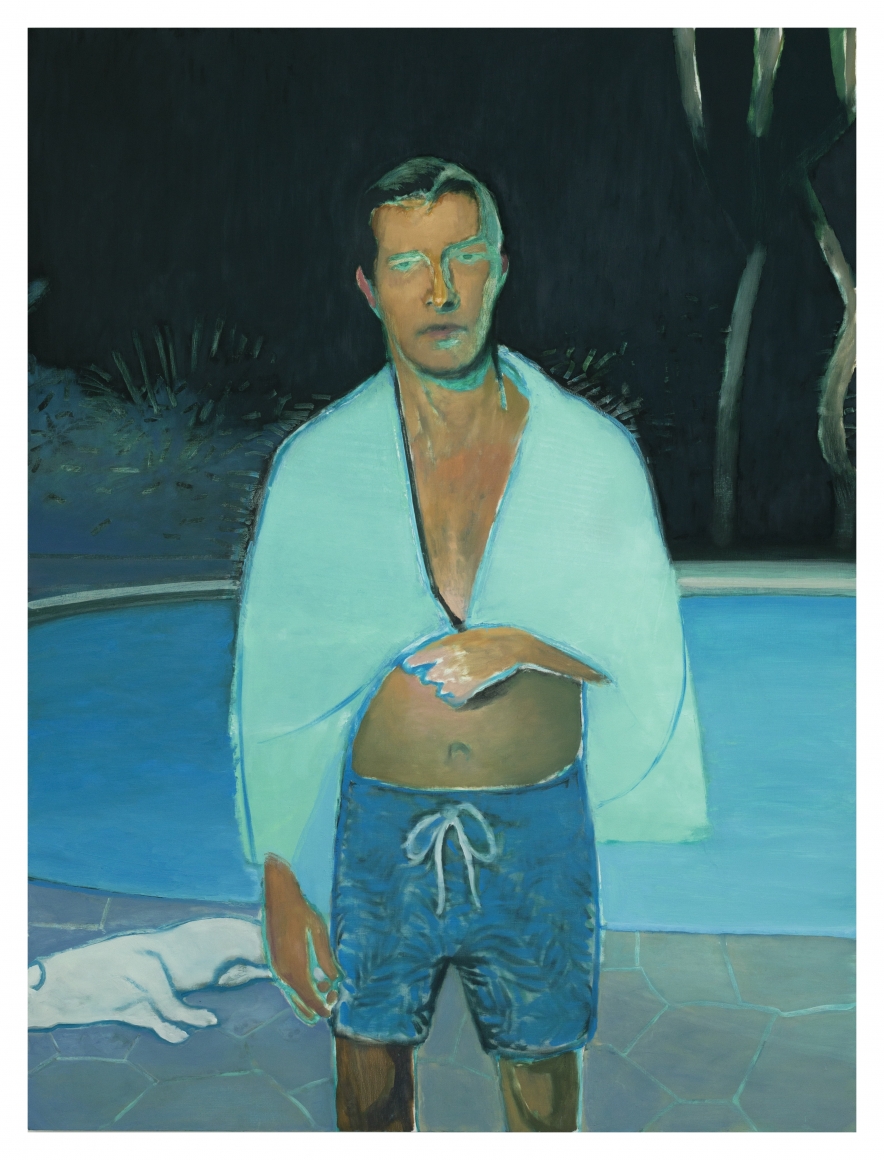 Jonathan Wateridge Late Swim, 2019 Oil on linen 78 3/4 x 59 1/8 in 200 x 150 cm (JWA20.012)