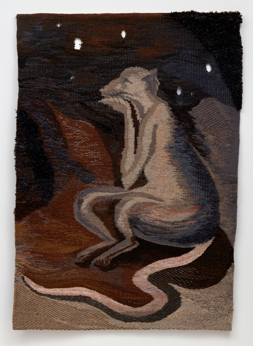 Tomasz Kowalski / Alicja Kowalska, Untitled (Thinker), 2018. Tapestry, 68 7/8 x 49 5/8 in, 175 x 126 cm (TKO18.001)