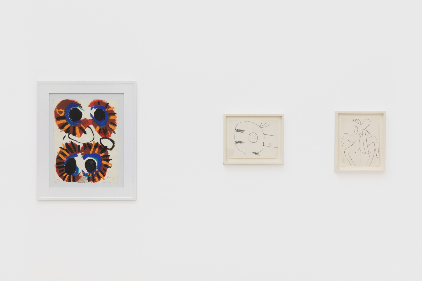 Installation view of Roger Hilton, Curated by Kenny Schachter (January 18-28, 2020) at Nino Mier Gallery, Los Angeles