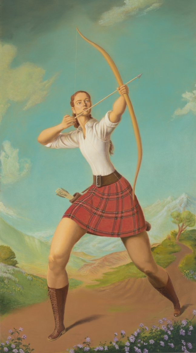 Jansson Stegner Archer, 2020 Oil on linen 84 x 47 in 213.4 x 119.4 cm (JAS20.003)