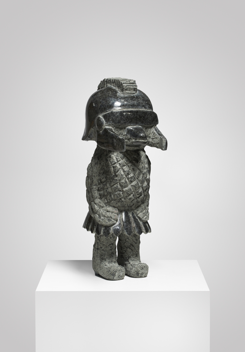 Stefan Rinck, Marcello the Legionary Duck, 2019. Diabas, 24 3/8 x 7 7/8 x 2 3/8 in, 62 x 20 x 6 cm (SRI19.013)
