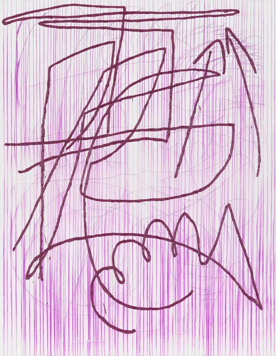 Jana Schröder, Spontacts DL Mag 10, 2015. Copying pencil and oil on canvas, 78.7 x 61 inches, 200 x 155 cm (JSR15.030)