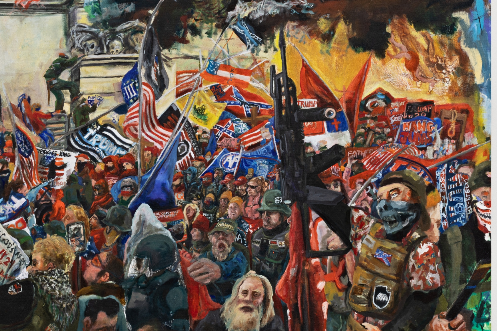 Celeste Dupuy-Spencer Don’t You See That I Am Burning, 2021 Oil on canvas 85 x 85 in 215.9 x 215.9 cm (CDS21.023)