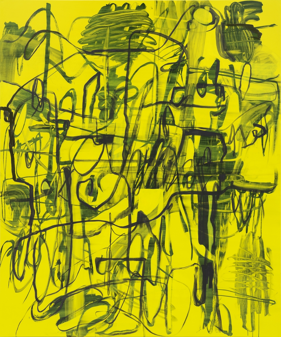 Jana Schröder, Kadlites L18, 2018, Acrylic, graphite and lead on canvas, 94 1/2 x 78 3/4 in (240 x 200 cm), JSR19.019