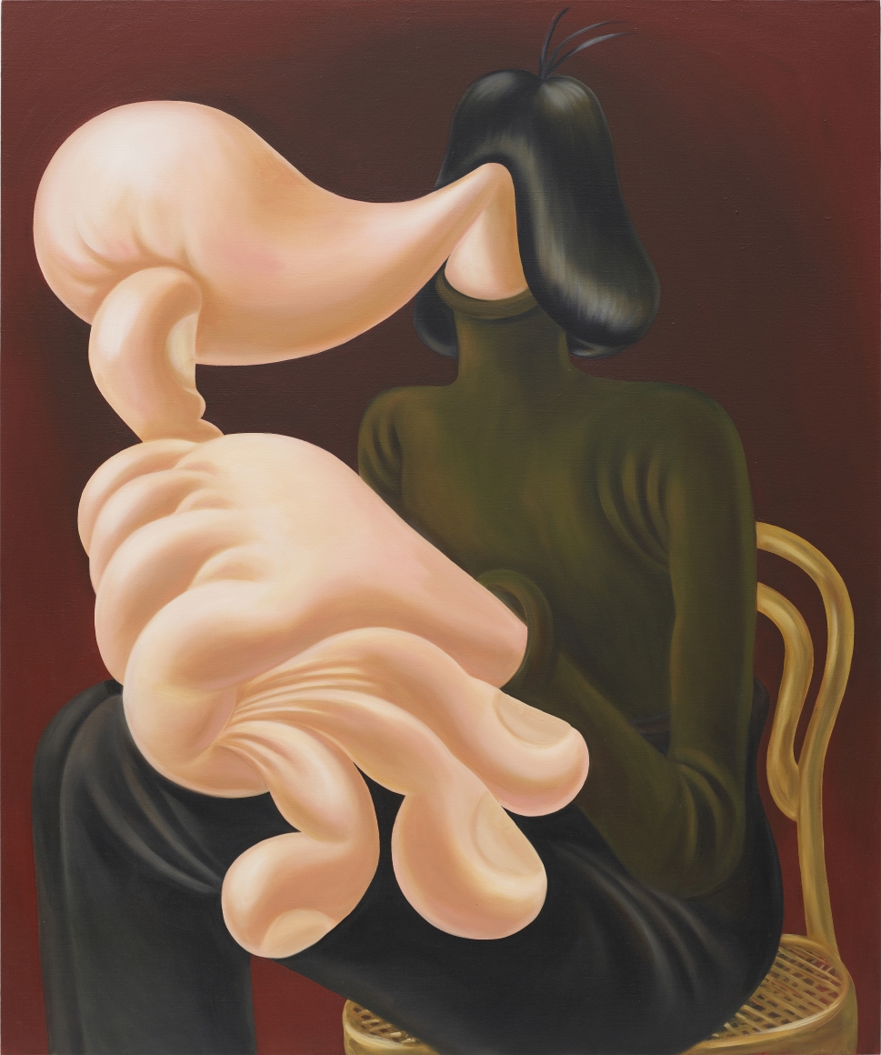 Louise Bonnet The Cane Chair, 2018 Oil on linen 72 x 60 in 182.9 x 152.4 cm (LB18.008)