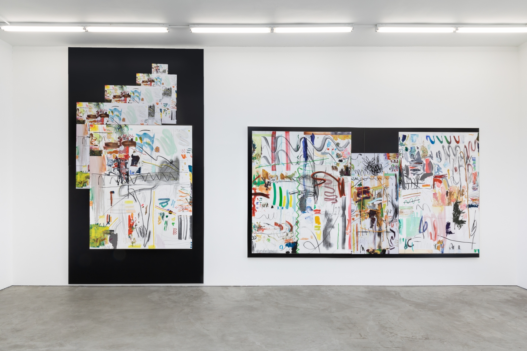 Installation View of "Hi_LoRes_54", "Hi_LoRes_58", and "Hi_LoRes_46"