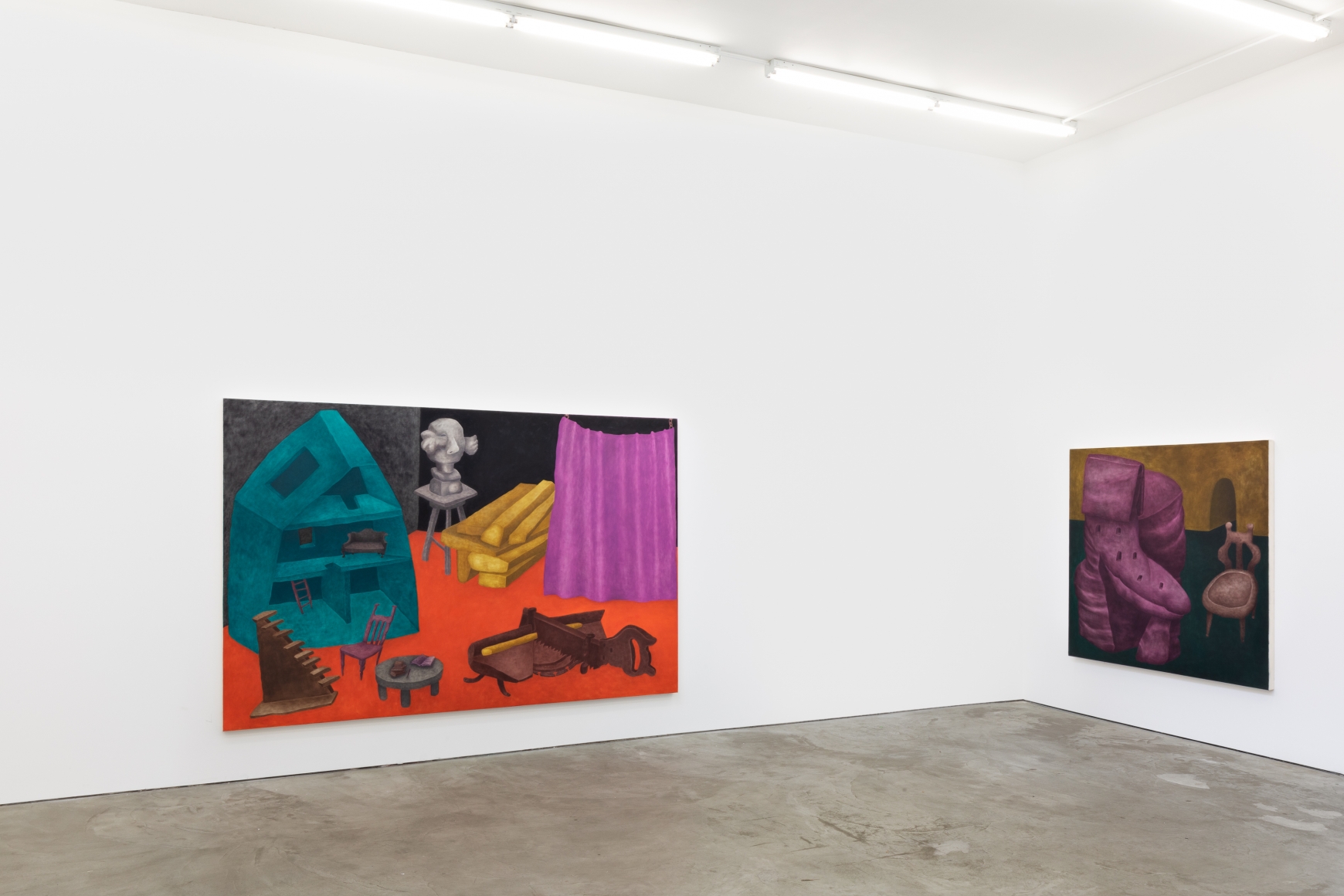 Installation View of "Behind the Curtain" and "A Place of Our Own"