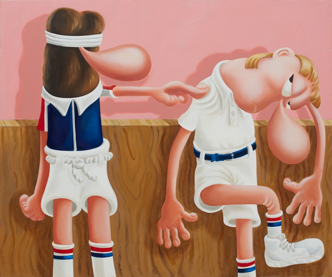 Louise Bonnet The Pros, 2016 Oil on canvas 60 x 72 in 152.4 x 182.9 cm (LB16.003)