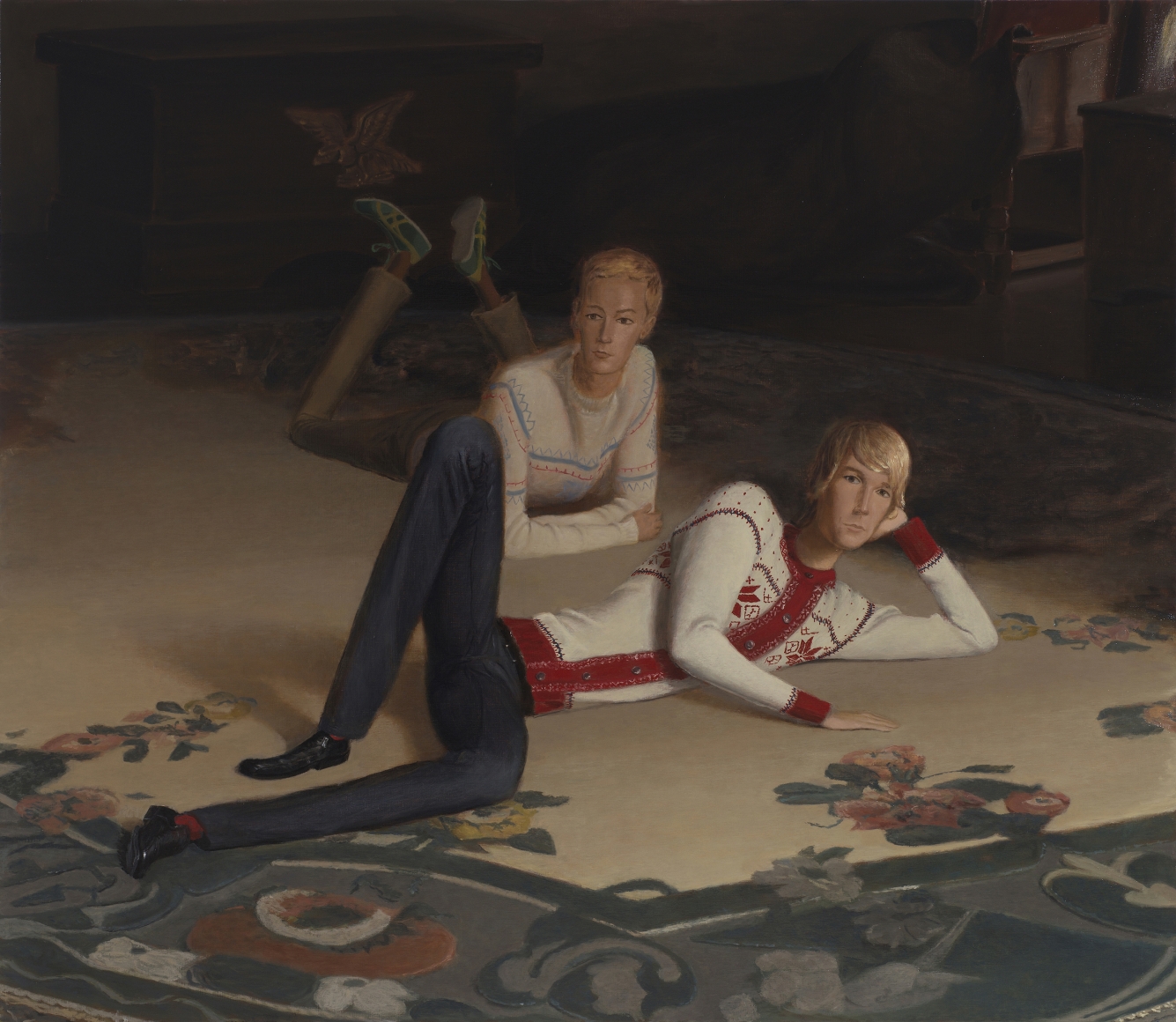 Jansson Stegner Two Brothers, 2013 Oil on linen 48 x 60 in 121.9 x 152.4 cm (JAS13.001)