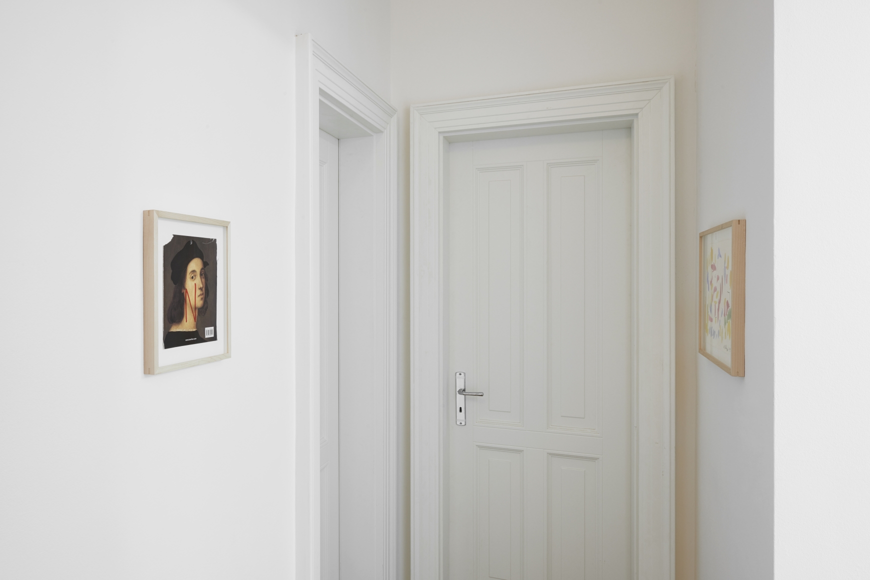 Installation View of 2 Multicolored Untitled Drawings from Butzer's Salon Nino Mier Exhibition (2018)