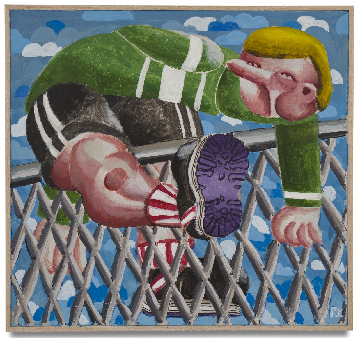 Ralf Kokke Climbing, 2019 Egg tempera on wood 23 5/8 x 25 1/4 in 60 x 64 cm (RKO19.004)
