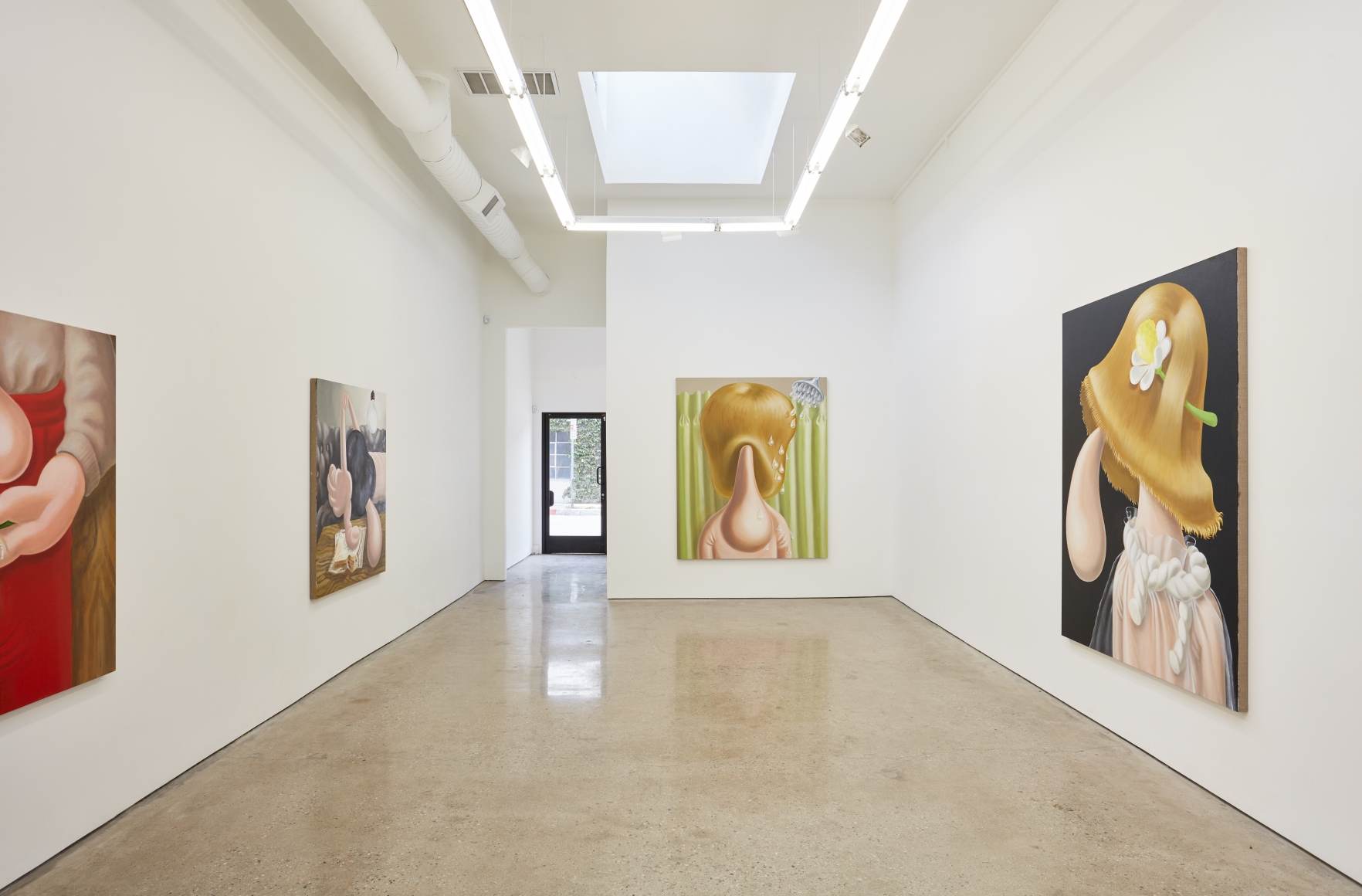 Installation view 1 of Louise Bonnet: Paintings (April 23 – June 4, 2016), Nino Mier Gallery, Los Angeles