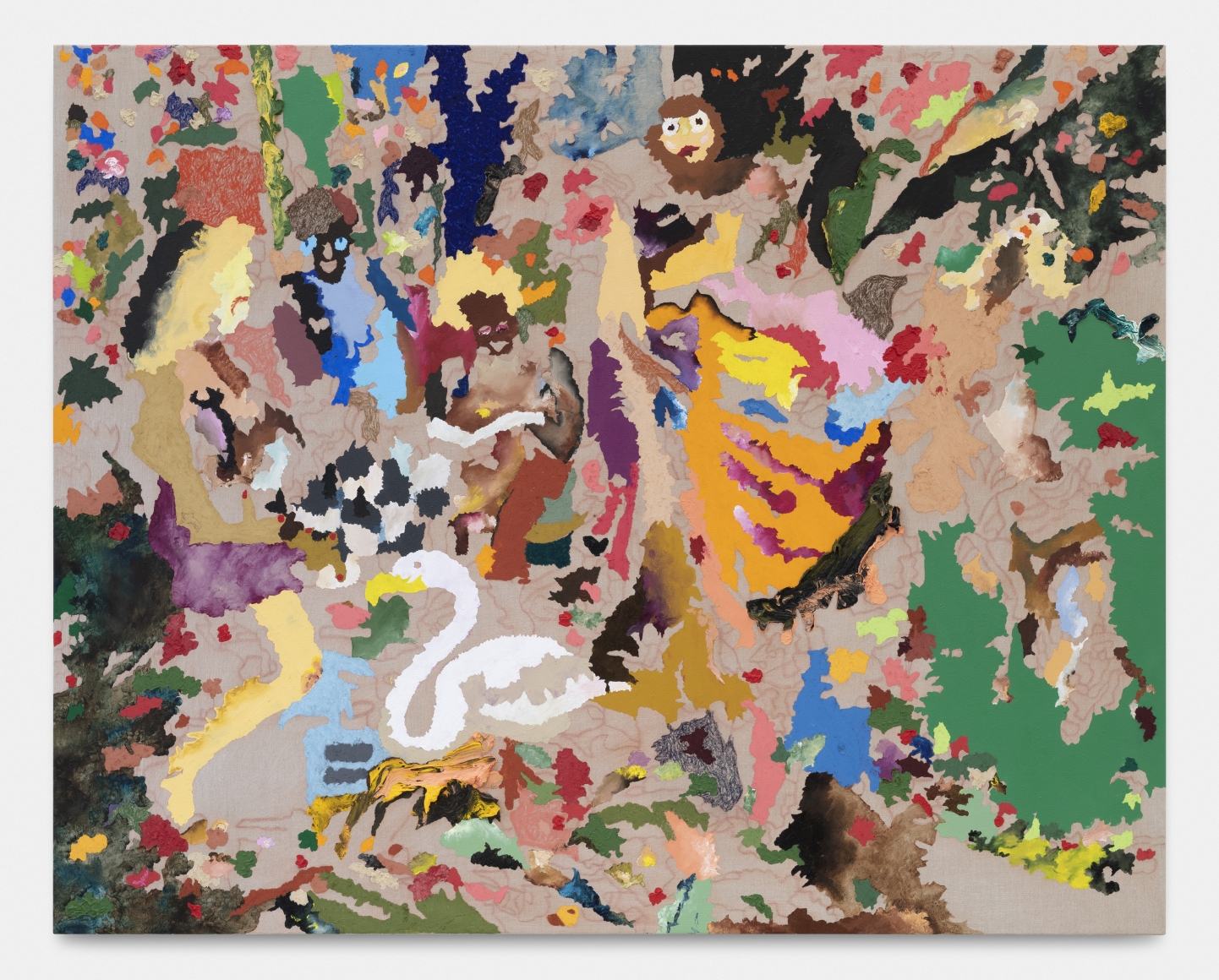 Cindy Phenix Relocated Decisively, 2020 Oil and pastel on linen 48 x 60 in 121.9 x 152.4 cm (CP20.025)