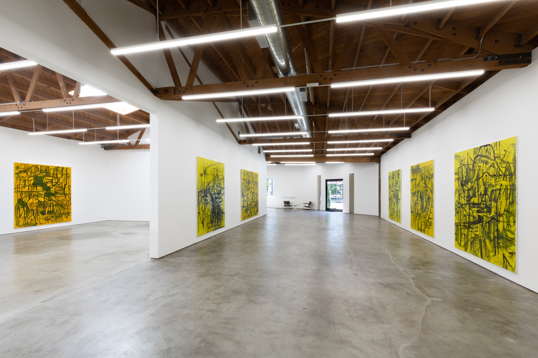 Installation View in Both Rooms of Gallery 1 Exhibition "Kadlites" (2019) Facing Entrance